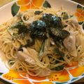♪でこ♪'s cooksnap of when they made 海老ときのこのわさびクリームパスタ.