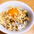 ひろママ✴︎'s cooksnap of when they made たぬき卵かけごはん.