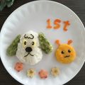 さ、き's cooksnap of when they made いないいないばあ♪一歳バースデープレート.