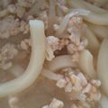 トマトォ's cooksnap of when they made 鶏ひき肉ともやしの味噌うどん.