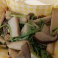 ﹙pさとq∀｀）'s cooksnap of when they made 洋 副菜 豆苗とキノコのペペロンチーノ.