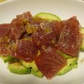 さなえっちび's cooksnap of when they made マグロの刺身でゴマ油でジュッ.