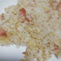 まーく71's cooksnap of when they made ベーコンと玉ねぎだけのガーリックピラフ.