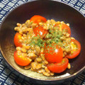nosso's cooksnap of when they made 毎日の納豆●プチトマトとあわせてサラダ風.