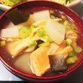 サニーキャット's cooksnap of when they made コスパ！　ホッとする味　鮭のアラ汁.