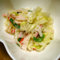 なっちゃん３１１'s cooksnap of when they made 簡単 無限キャベツ カニかまのマヨサラダ.