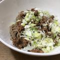 さんぞうコック's cooksnap of when they made 素麺で★ひき肉油そば風.