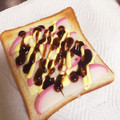 みりん調味料's cooksnap of when they made ちくわと蒲鉾でお好み焼き風♪トースト！.