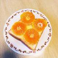 take♪aki♪'s cooksnap of when they made みかんジューシー★簡単デザートトースト♪.