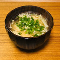 Asato★'s cooksnap of when they made 厚揚げ えのき 小ネギ 味噌汁.