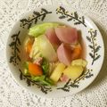 puniＫ's cooksnap of when they made 赤かぶのもものすけ入りポトフ風スープ.