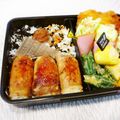 runa10's cooksnap of when they made お鍋で残った豚しゃぶ肉でお弁当.