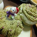 明日歩's cooksnap of when they made クリスマスリースな抹茶薩摩芋モンブラン★.