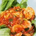 yknobi's cooksnap of when they made 特製キムチソースで簡単エビチリ.