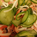 まることさるこ's cooksnap of when they made 簡単 きゅうりとカニカマの酢の物.