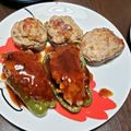 ityk2001's cooksnap of when they made 簡単ジューシーピーマン＆しいたけの肉詰め.