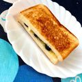 ふたごゆき's cooksnap of when they made ❁黒豆とクリチと抹茶のホットサンド❁.