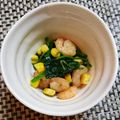 HARU＊uta's cooksnap of when they made エビとコーンとほうれん草のバター醤油炒め.