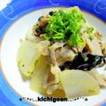 kichicoron's cooksnap of when they made 大根＊大根葉＊豚肉の中華炒め.