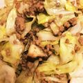 クックUSH76O☆'s cooksnap of when they made パパッとおかず☆キャベツとひき肉炒め.