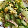 OyamaTodo's cooksnap of when they made ロメインレタスとベーコン卵のバター炒め.