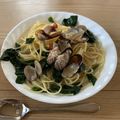 クック7U914V☆'s cooksnap of when they made あさりとほうれん草のスープスパ.