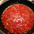 底魚父さん's cooksnap of when they made 赤ワインとトマト缶でミートソースパスタ.