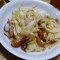 単！！'s cooksnap of when they made キャベツ玉ねぎウインナーマヨネーズ炒め.