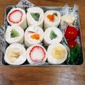 ニコニコよっぴ's cooksnap of when they made 簡単♪フルーツロールサンドタワー♡.