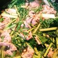 とかげのおかあさん's cooksnap of when they made 簡単★豚肉と水菜のさっと煮.