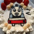 サバテロ's cooksnap of when they made 簡単☆トーマスデコチョコケーキ♡.