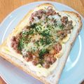 あたりめっこ's cooksnap of when they made 納豆チーズトースト.