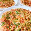 ☆３匹の子ぶた☆'s cooksnap of when they made 玉ねぎと挽き肉のふわふわ焼き(お好み焼）.