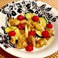 なつき☆ミ's cooksnap of when they made ミニトマト☆鶏肉&ズッキーニのバタ醤油炒.