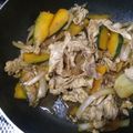 クックV8GXUG☆'s cooksnap of when they made 豚バラ肉と夏野菜のにんにく醤油炒め.