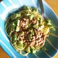 かえるかえ's cooksnap of when they made 簡単ランチ！納豆ツナとアボカドのパスタ.