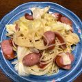ちゃんこまんさん's cooksnap of when they made 簡単♪きゃべつとウィンナーのスパゲッティ.