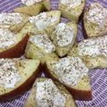 Bärlauch's cooksnap of when they made ワインに！フレッシュリンゴとクリチの前菜.