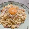ぱれすー's cooksnap of when they made チキンラーメン本格カルボナーラ.