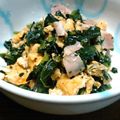 ニャンチュ～'s cooksnap of when they made 超簡単☆ほうれん草、ベーコン、卵の炒め物.