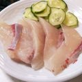 yukky☆mama's cooksnap of when they made ★フクラギ(ブリの幼魚)の刺身.