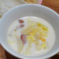 ☆ばた〜すこっち☆'s cooksnap of when they made ♡とろけちゃう♡白菜のミルクスープ.