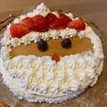 chomegu's cooksnap of when they made * サンタさんの ★クリスマスケーキ♪.