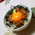 ネコかえる's cooksnap of when they made ひと手間かけた　たまごかけご飯＊納豆.