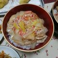 食を愛するママ寮母's cooksnap of when they made 簡単！白菜とカニカマのあんかけ丼.