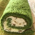 swampblue☆'s cooksnap of when they made ふんわり抹茶ロールケーキ☆マロンクリーム.