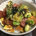 sawax2's cooksnap of when they made アボカド＊スパム＊たまごのコロコロ丼.