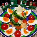 ＊HaruFuJi＊'s cooksnap of when they made クリスマス☆ツリー＆雪だるまのサラダ☆.