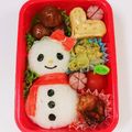 めいめい☆☆☆'s cooksnap of when they made 簡単♪『雪だるまくん』おにぎり弁当♡.