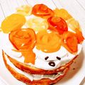 zakkiiM's cooksnap of when they made デコレーションケーキ ショートケーキ 花.